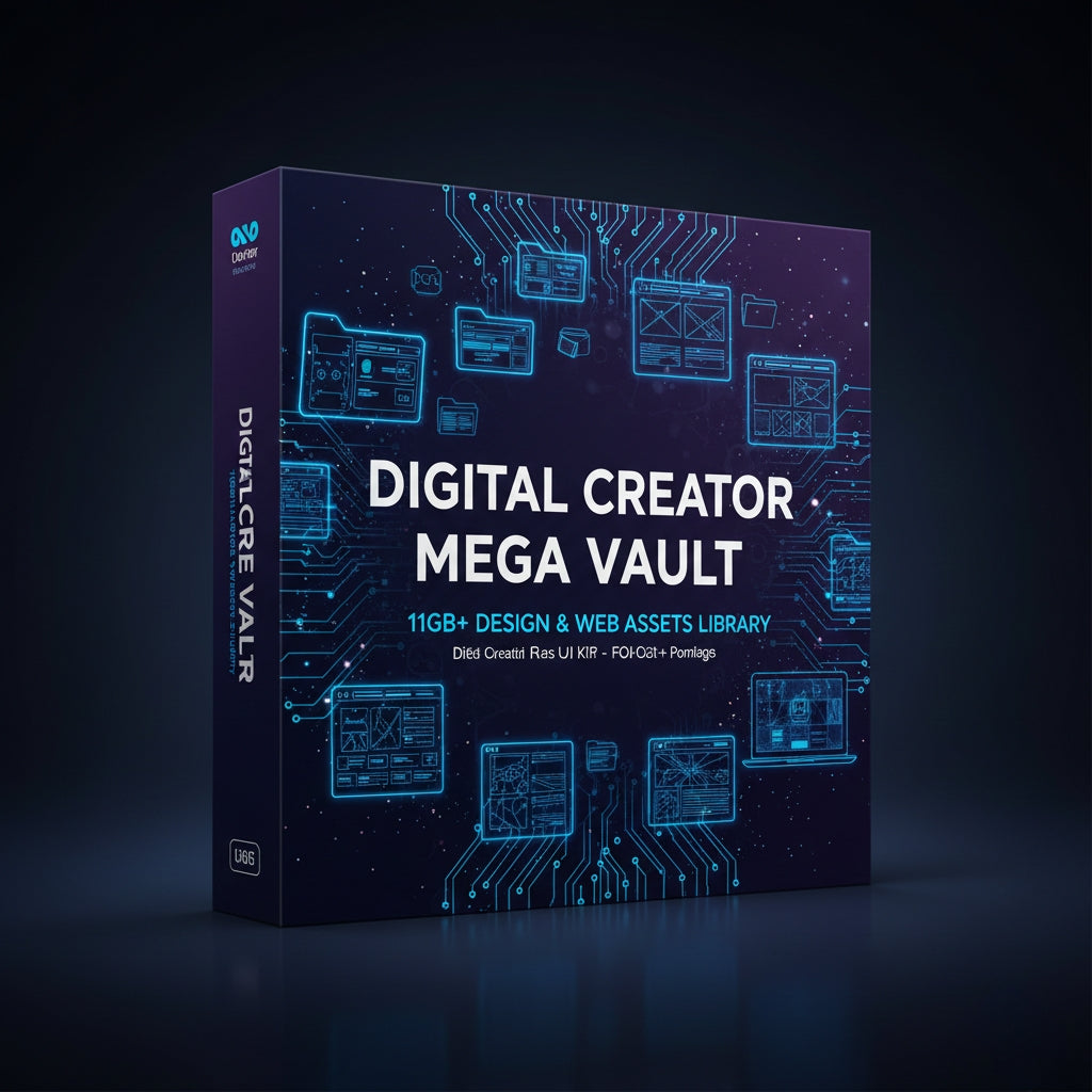 Digital Creator Mega Vault – 11GB+ Design & Web Assets Library