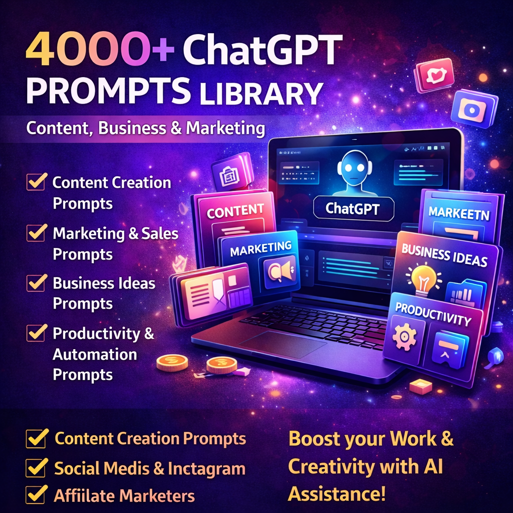 4000+ ChatGPT Prompts Library – Content, Business & Marketing