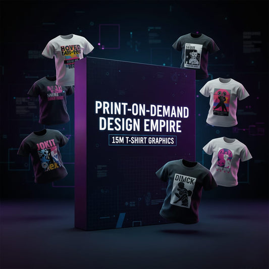 Print-On-Demand Design Empire – 15M T-Shirt Graphics